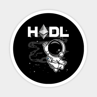 HODL Astronaut Ethereum ETH Coin To The Moon Crypto Token Cryptocurrency Blockchain Wallet Birthday Gift For Men Women Kids Magnet